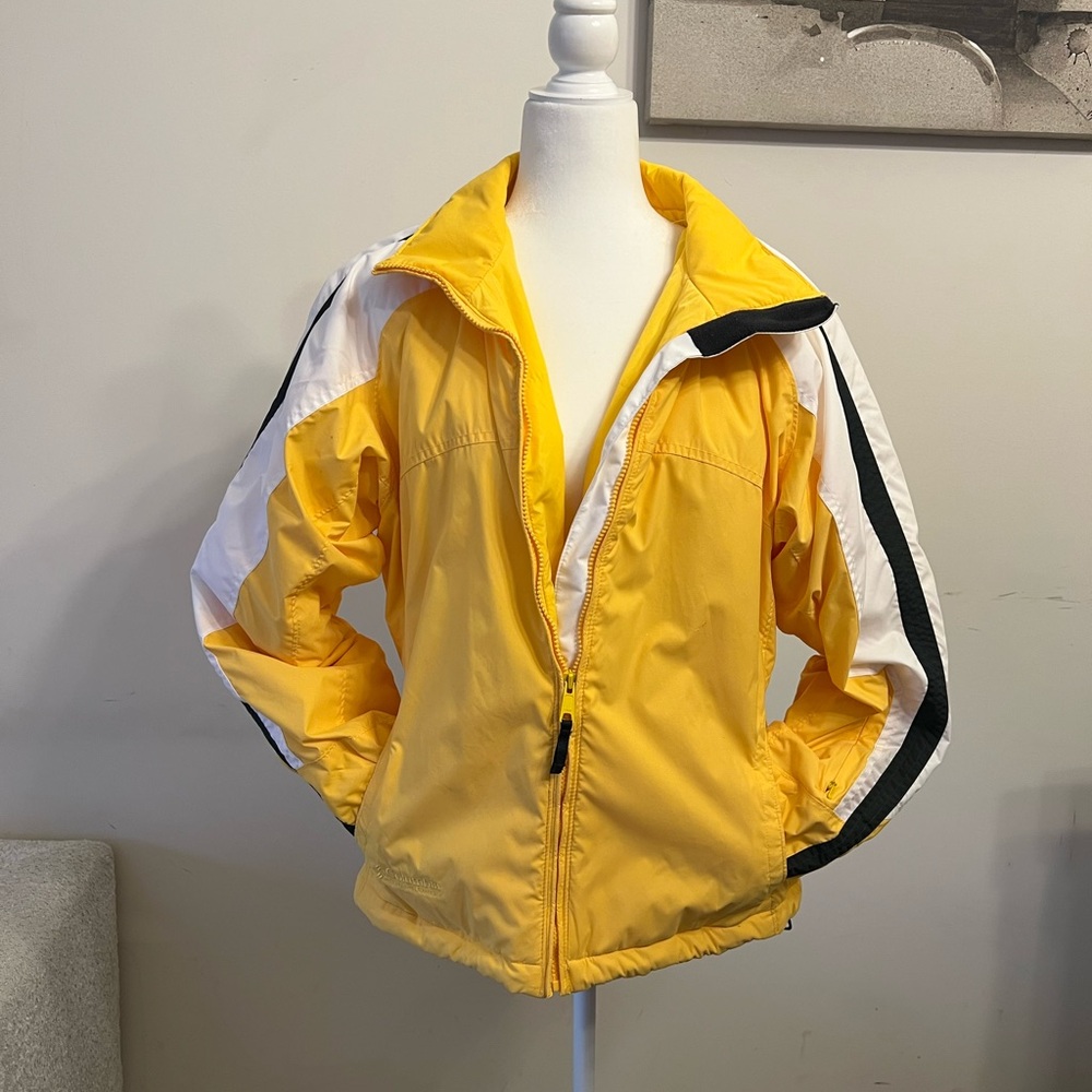 Columbia Yellow Jacket with White Blue Accents